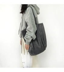 Bolso de Hombro de Pana para Mujeres - Tote de Moda Vintage