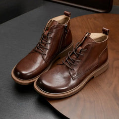 Botas Martin de Cuero Genuino de Moda para Hombre