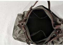 Bolso Deportivo Duffel de Lona y Cuero