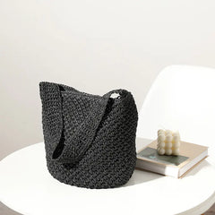 Bolso de Paja Tejido a Mano para Mujeres