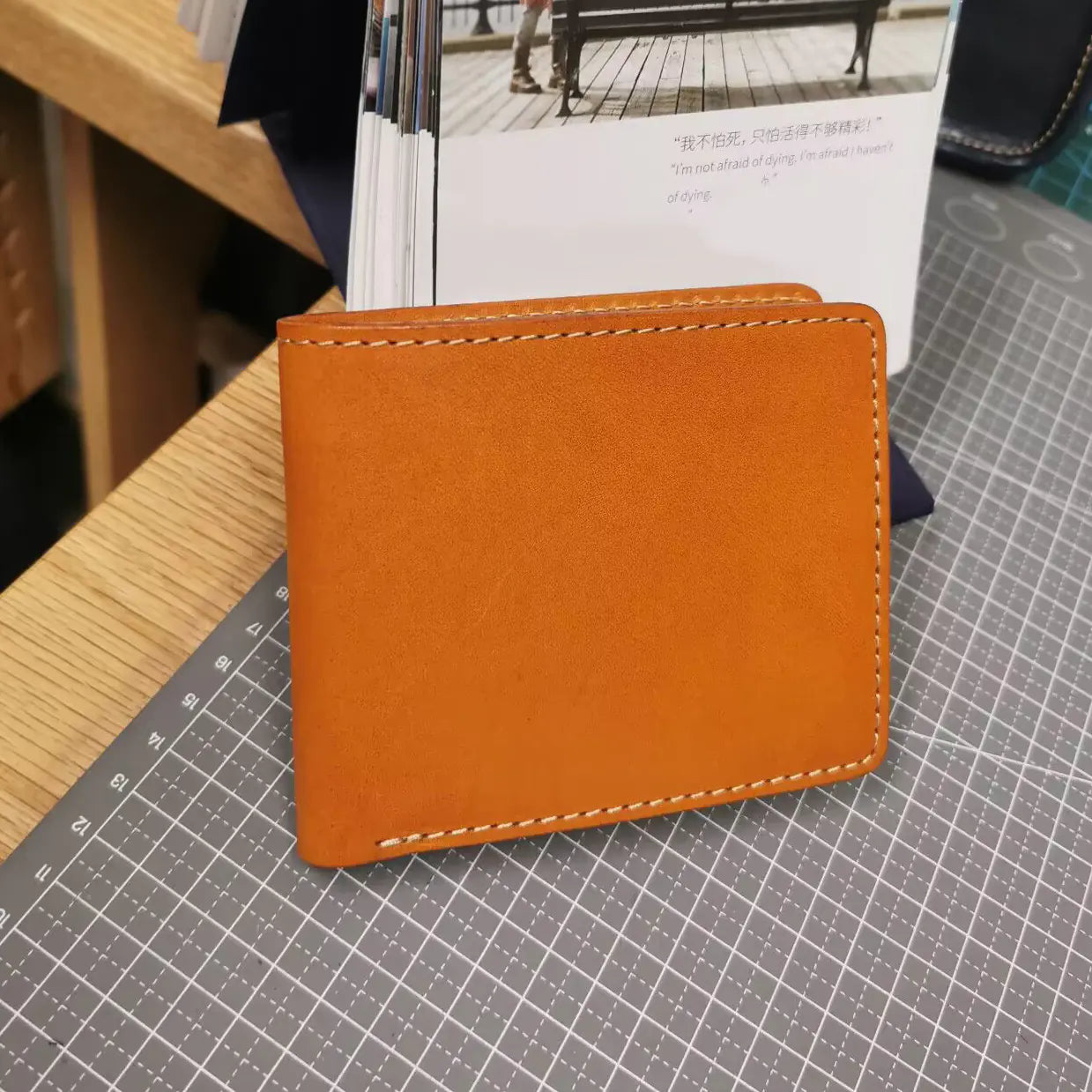 Cartera Corta de Cuero para Hombre