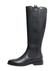 Botas de Piel con Tacón Bajo para Mujer