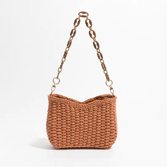 Bolso de Hombro Tejido Casual de Moda para Mujer