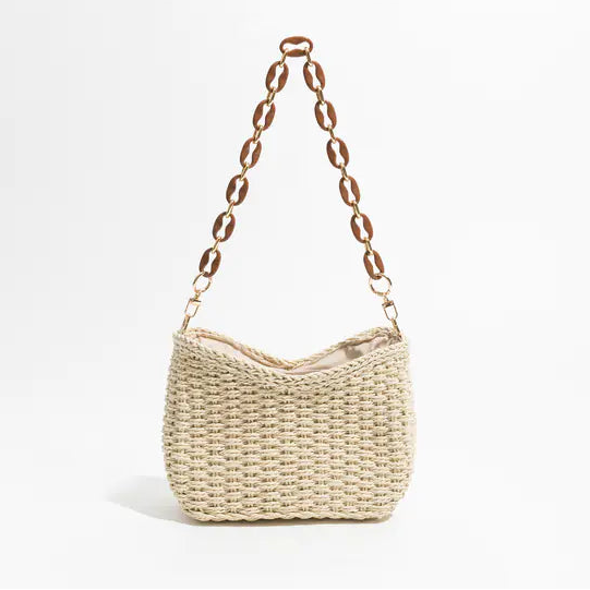 Bolso de Hombro Tejido Casual de Moda para Mujer