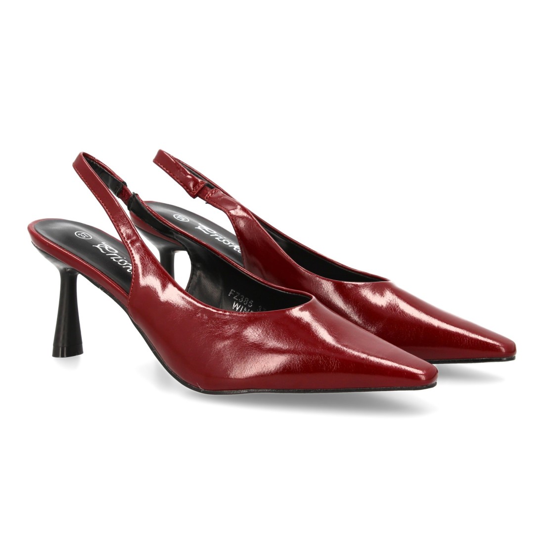 Zapato Tacón Fino Messina Rojo