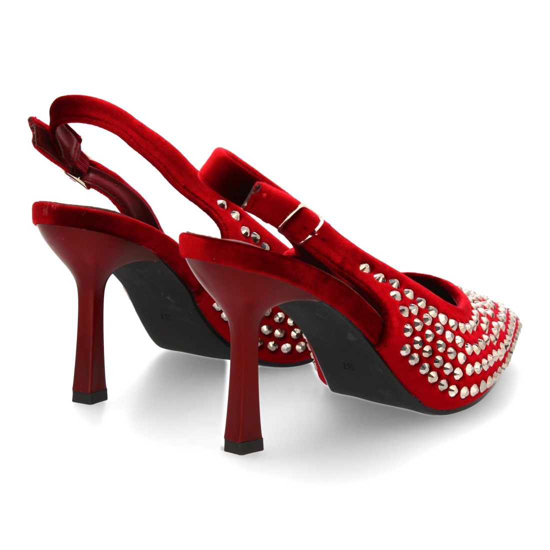 Zapato Tacón Fino Alejandría Rojo